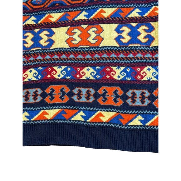 Wool Time Collection Vintage Sweater 100% Shetland‎ Wool Geo Pattern Mens Large - Picture 5 of 9